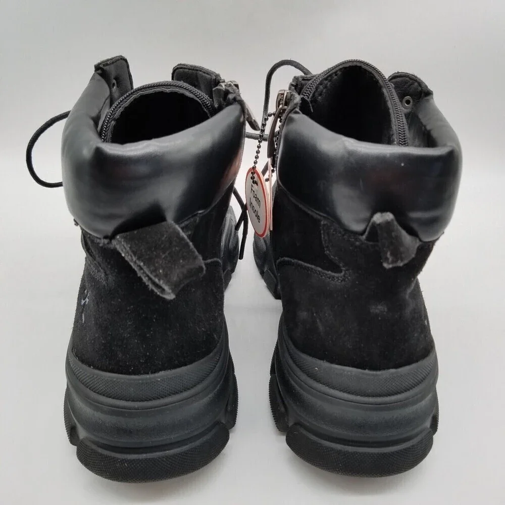 Religious Comfort Womens Rocky Mountain Black Suede‎ Lace Up Hiker Boots 10